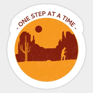 One step at a time Mountain rock climbing Sticker